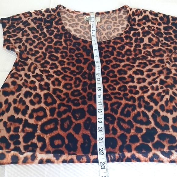 ☀️Holly Hock by Lucky Brand Cheetah Print T - Picture 5 of 6